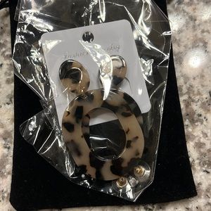 Cheetah print clay Earrings